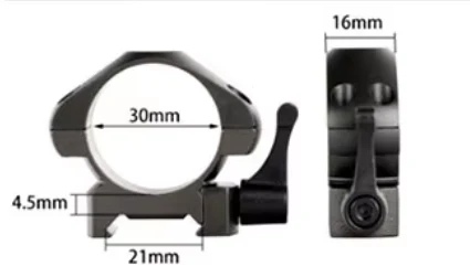 30mm Picatinny/Weaver ringar med snabbfäste - HuntElite - Image 4