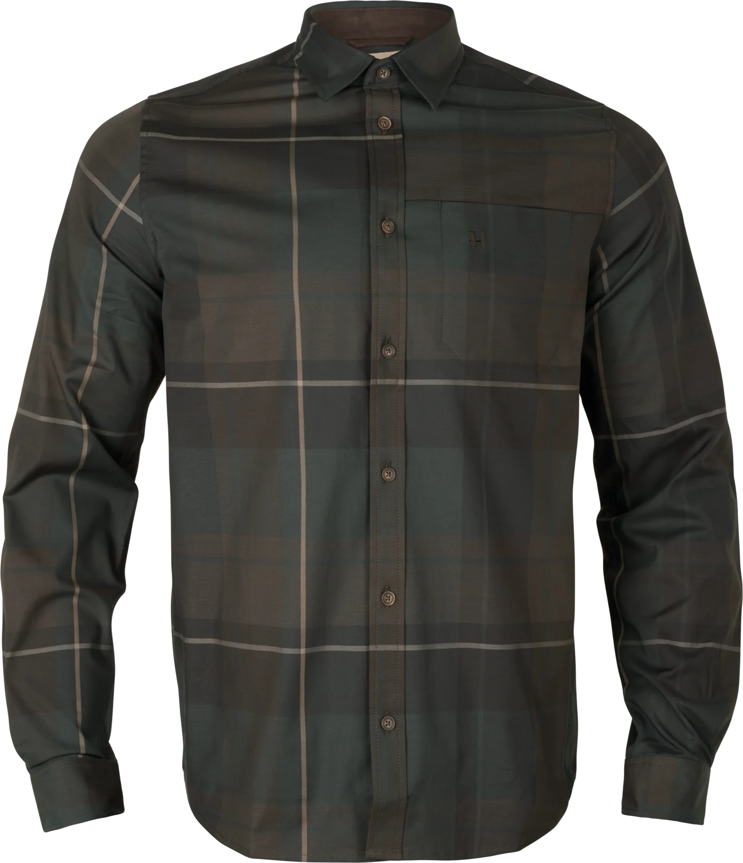 Akse L/S Skjorta - Shadow brown check – Härkila