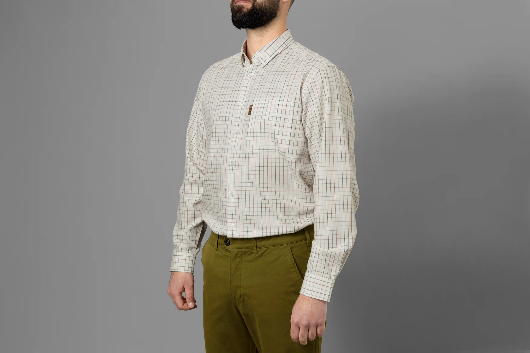 Allerston L/S skjorta - Bloodstone red/Vit - Härkila - Image 8