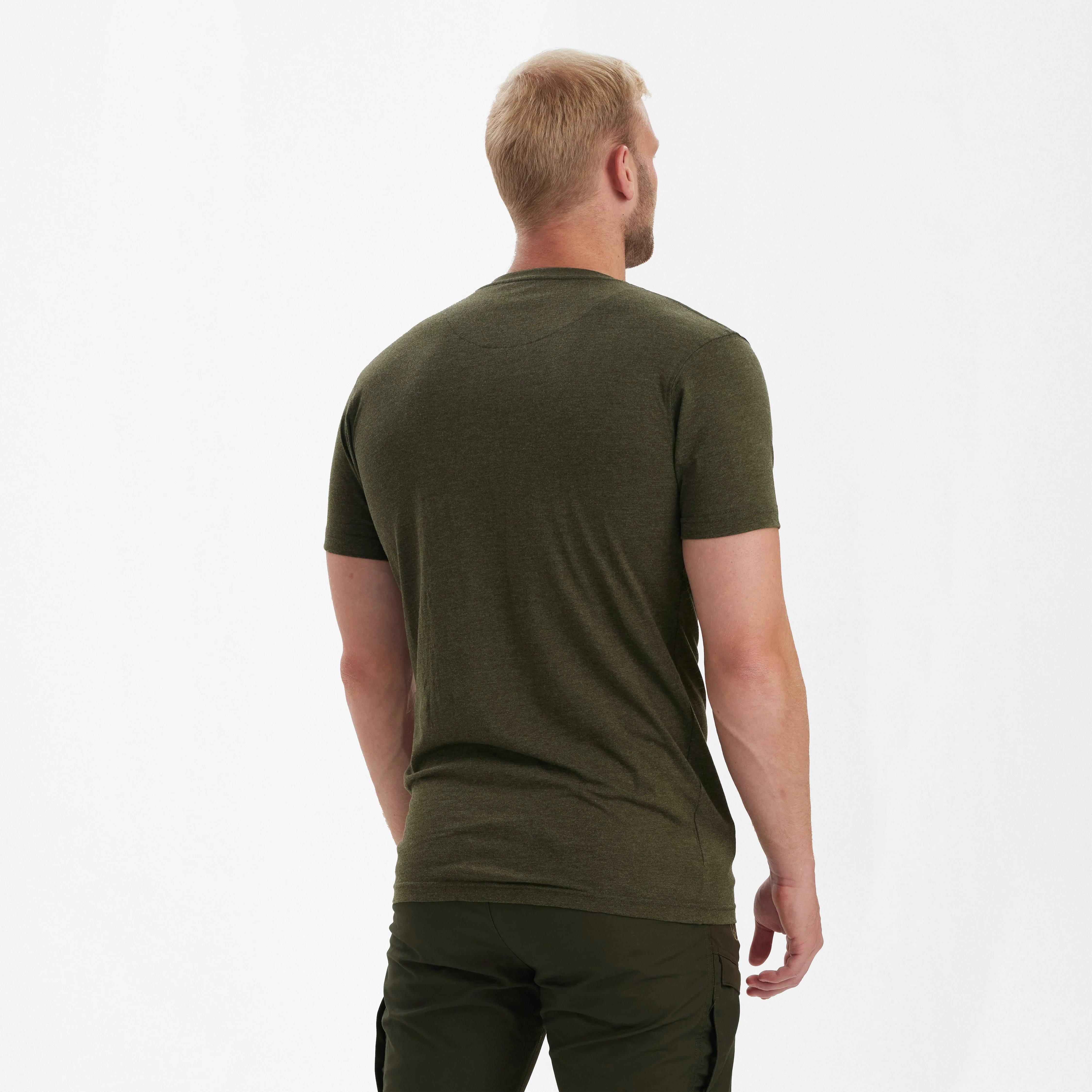 Bas 2-pack T-shirt Adventure Green Melange - Deerhunter - Image 3