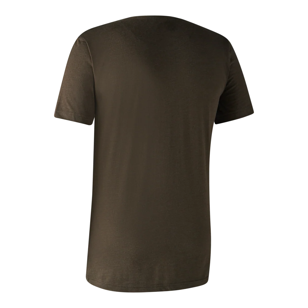 Basis 2-pak T-shirt - Brown Leaf Melange - Deerhunter - Image 3