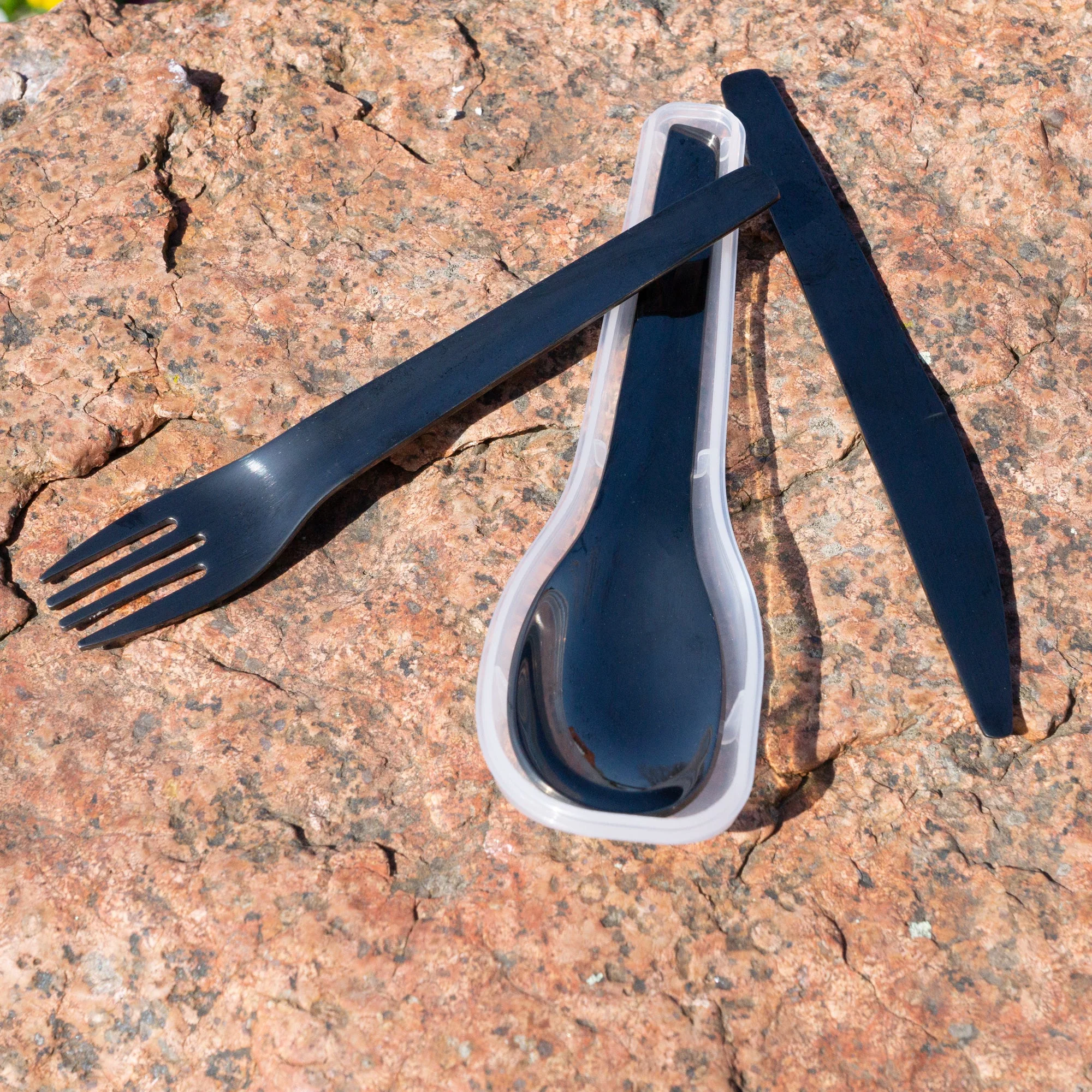 Bestickset To-Go i rostfritt stål/antracit med förvaringsbox - Lurch - Image 4