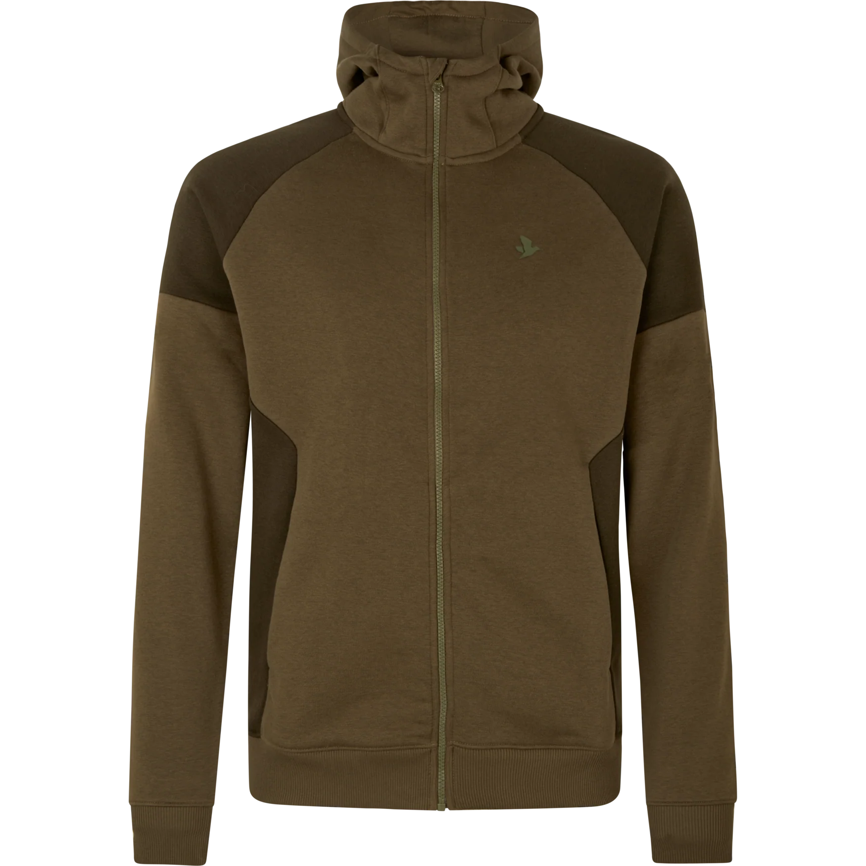 Cross Huvtröja med dragkedja Dark Olive - Seeland