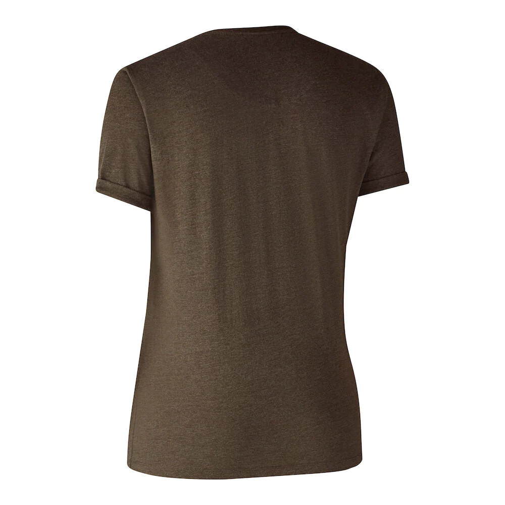 Dam Basis 2-pack T-shirt Adventure - Green Mel/Brown Leaf - Deerhunter - Image 5