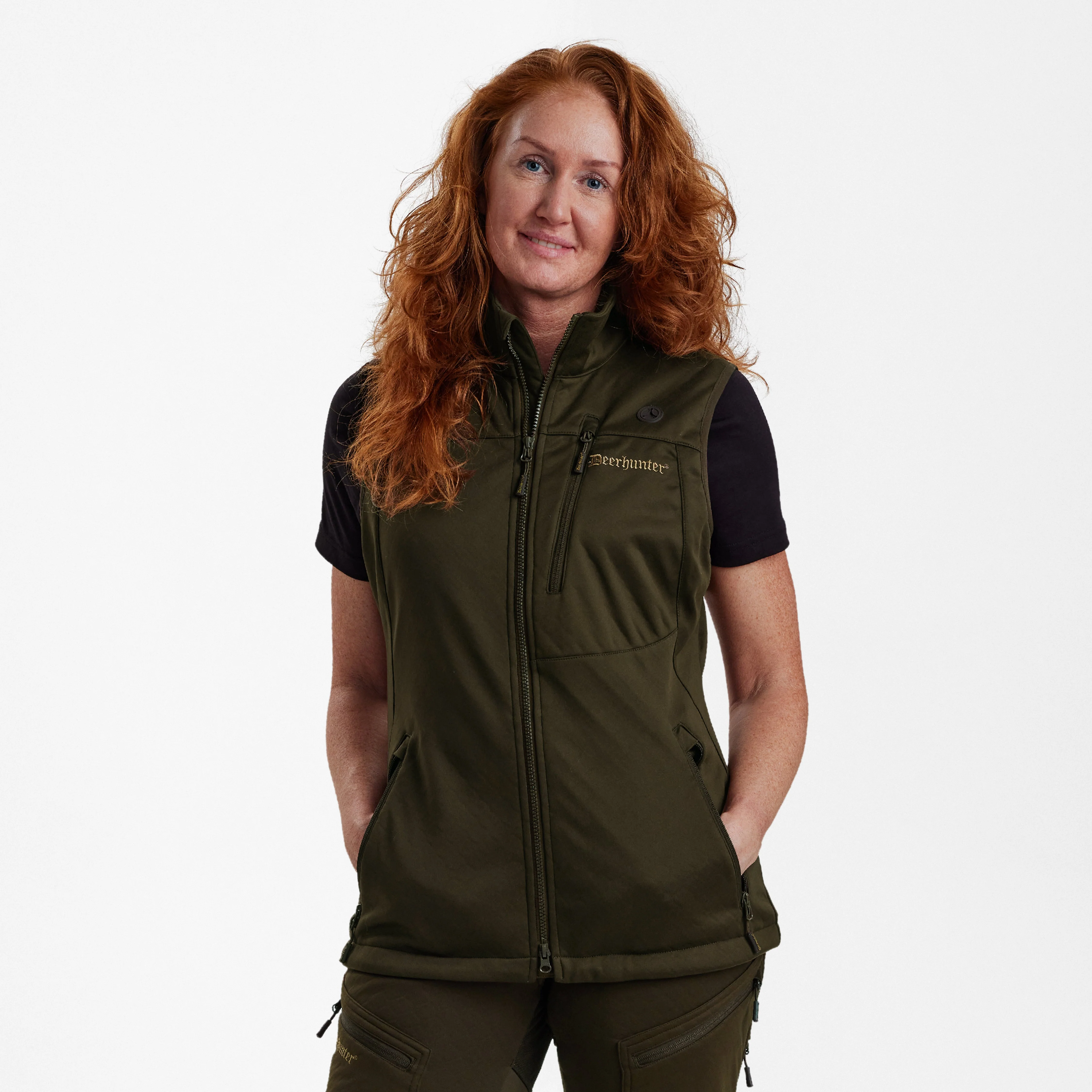 Dam Excape Softshellväst Art Green - Deerhunter