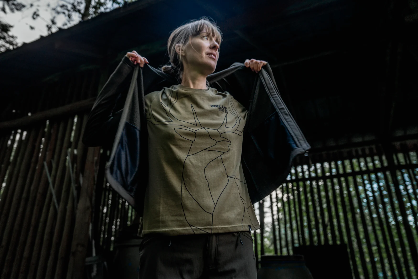 Dam T-shirt Military Olive – Seeland - Image 3