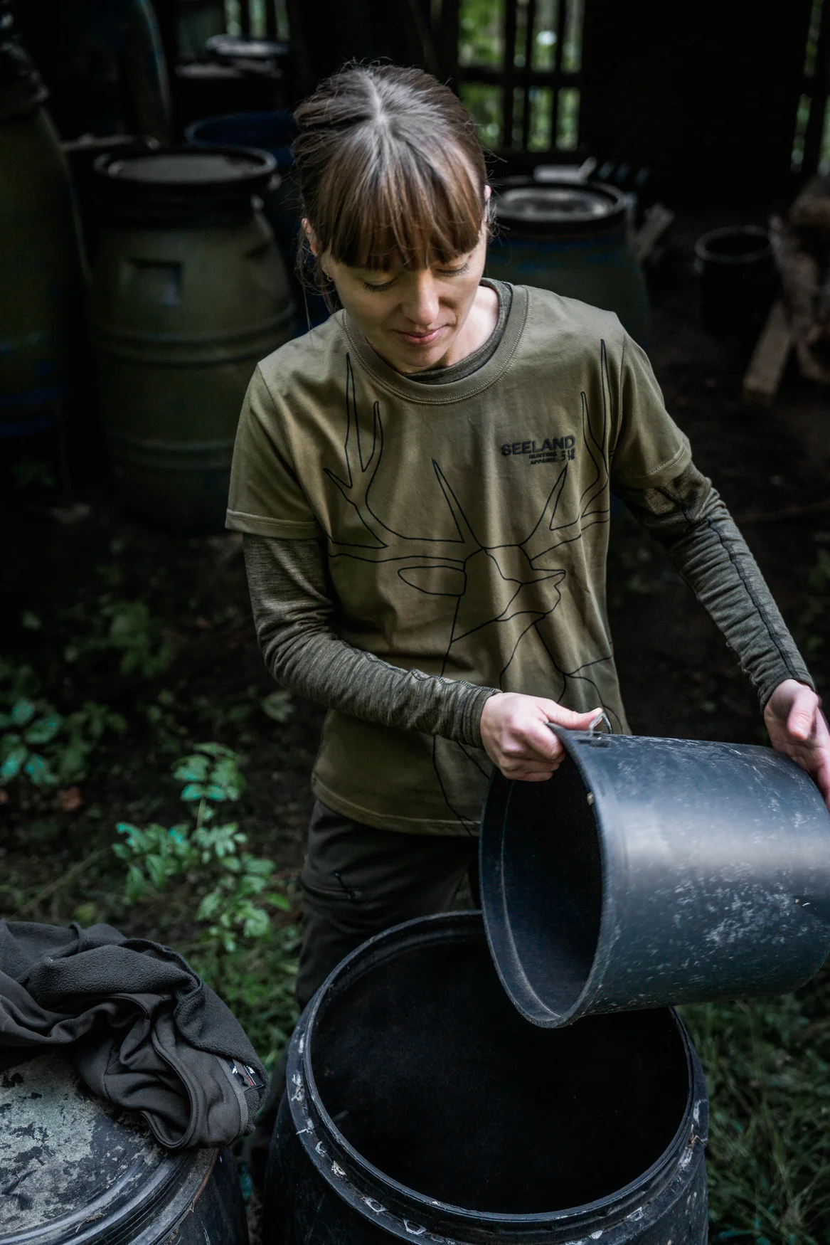 Dam T-shirt Military Olive – Seeland - Image 5