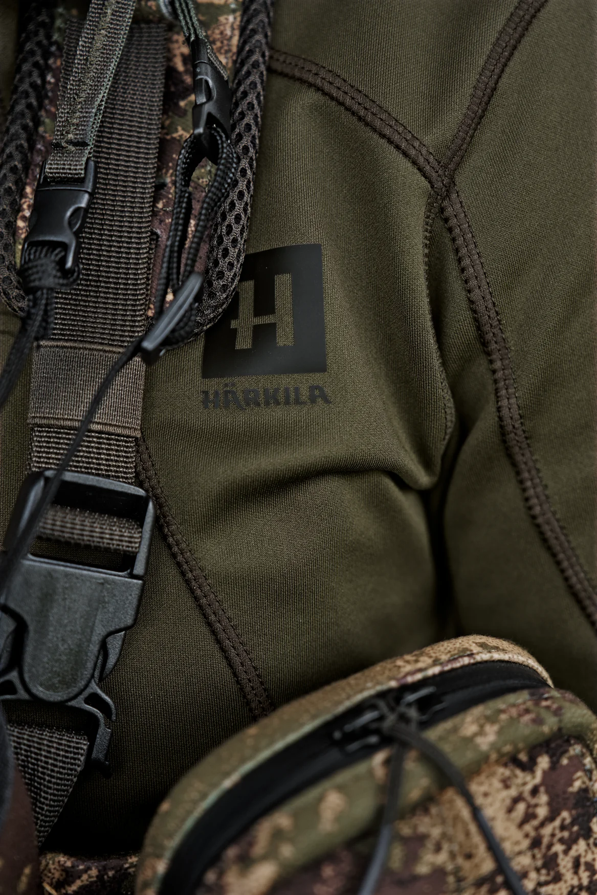 Deer Stalker Fleece-huvtröja med full dragkedja Willow green - Härkila - Image 13