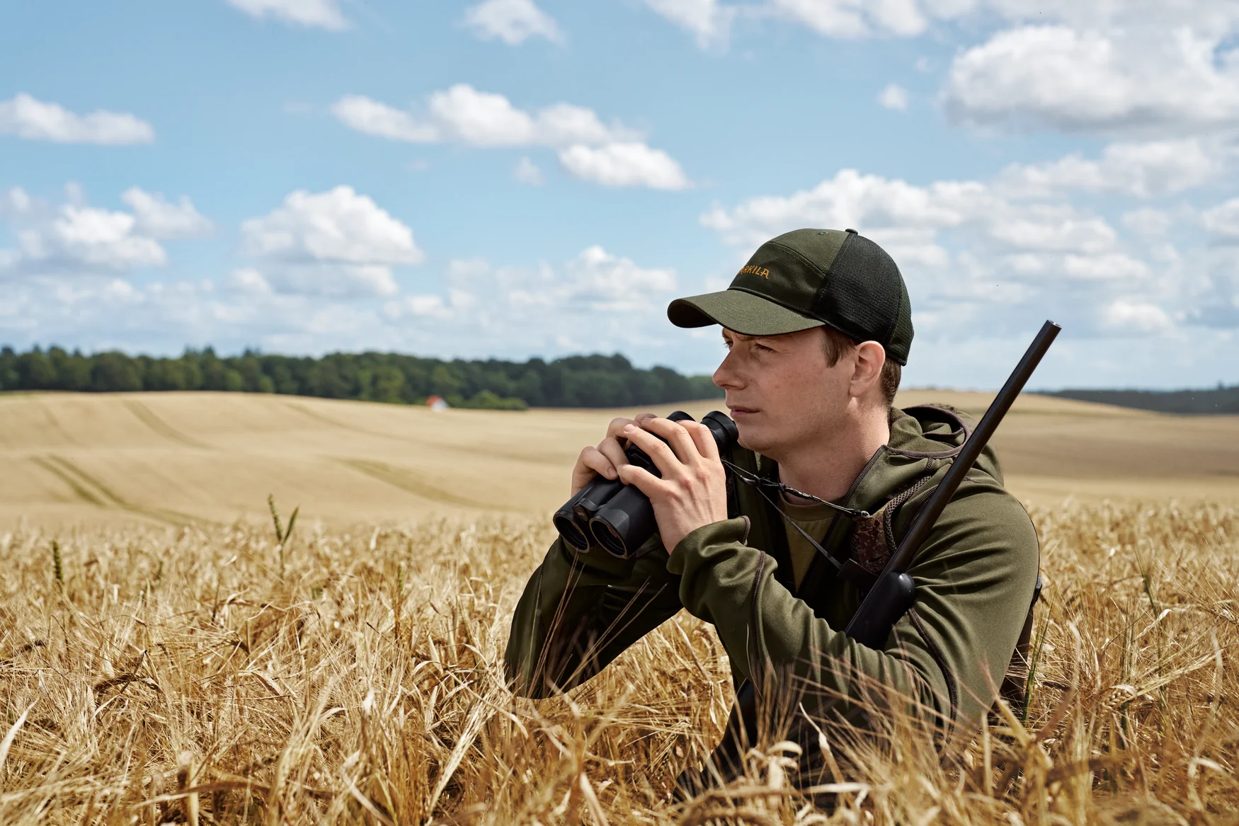 Deer Stalker Fleece-huvtröja med full dragkedja Willow green - Härkila - Image 9