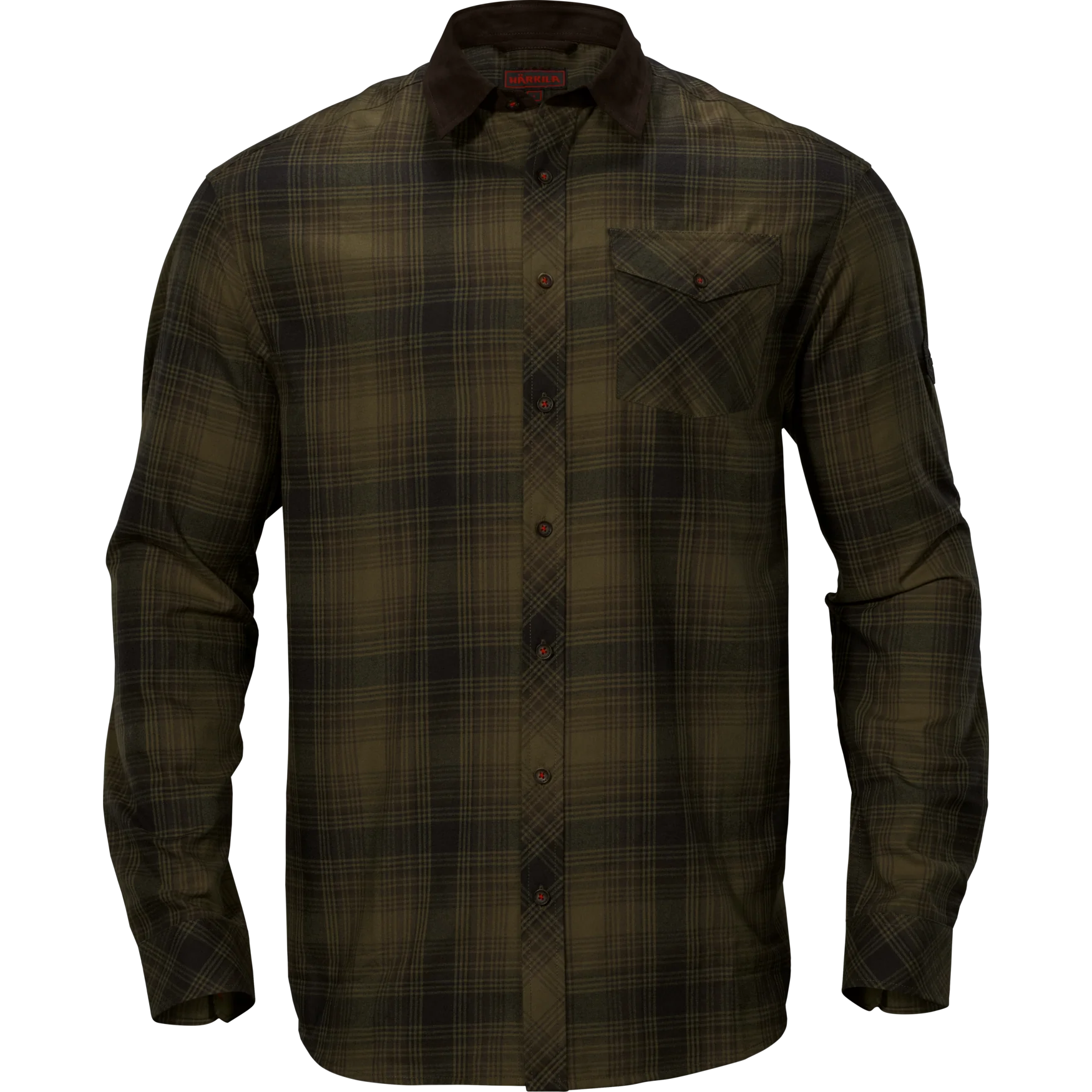 Driven Hunt flanellskjorta - Olive green check - Härkila