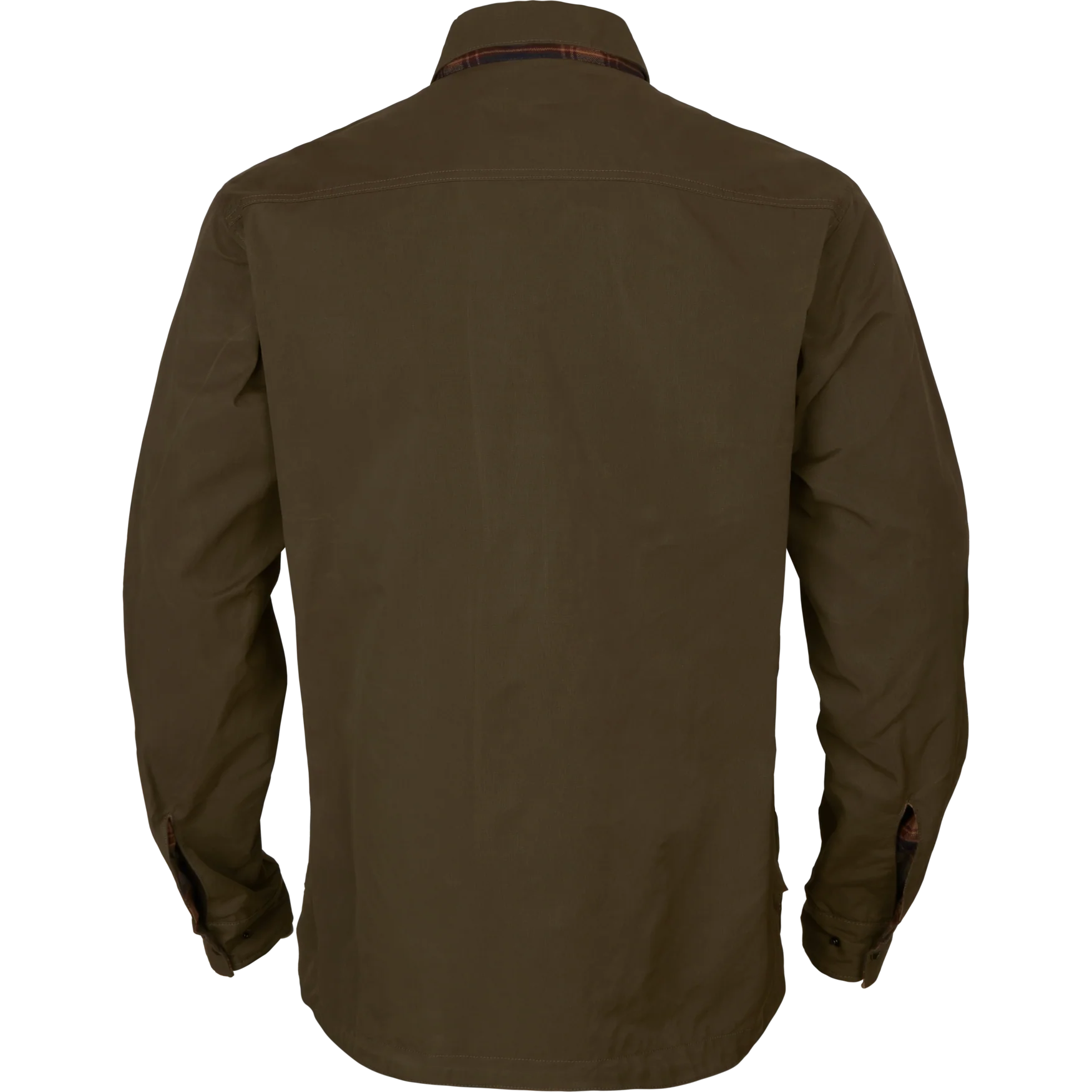Eirik vändbar skjortjacka Dark warm olive/Burgundy - Härkila - Image 4