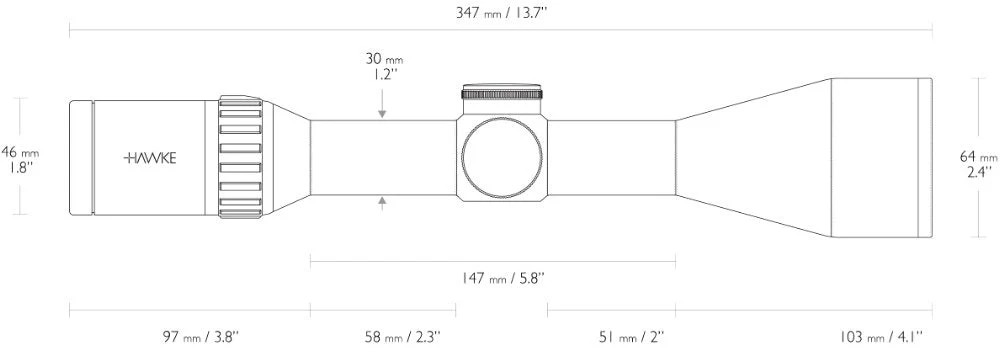 Endurance 30 WA 3-12x56 LR Dot (8x) - Hawke - Image 4