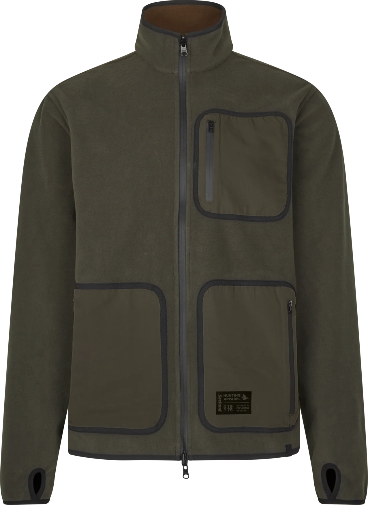 Enfärgad vändbar fleece Grizzly Brown/Demitasse Brown – Seeland