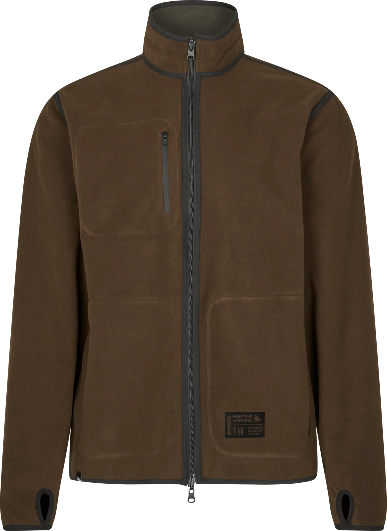 Enfärgad vändbar fleece Grizzly Brown/Demitasse Brown – Seeland - Image 5