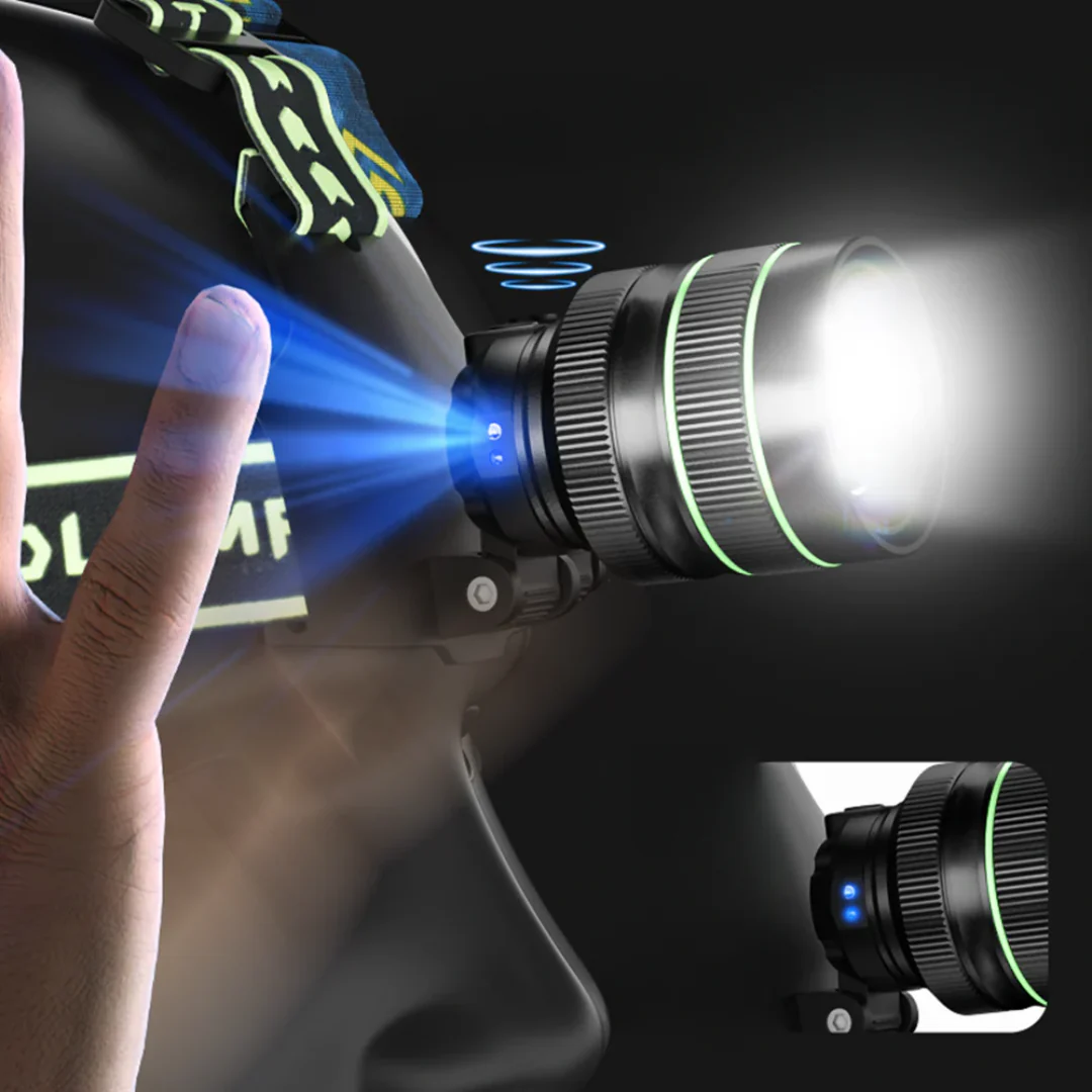 Extremt kraftfull pannlampa med 10 000 lumen + powerbank - Ignition - Image 3