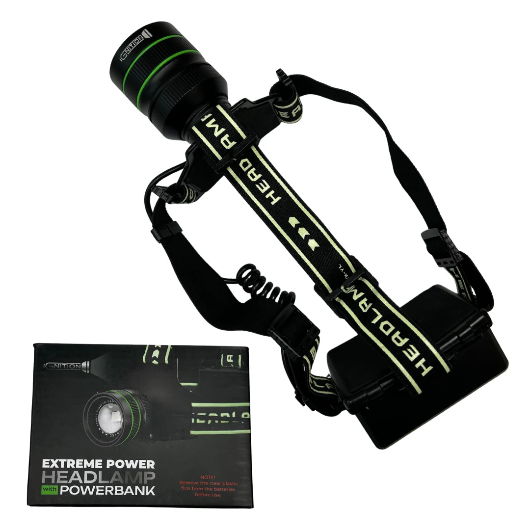 Extremt kraftfull pannlampa med 10 000 lumen + powerbank - Ignition - Image 9