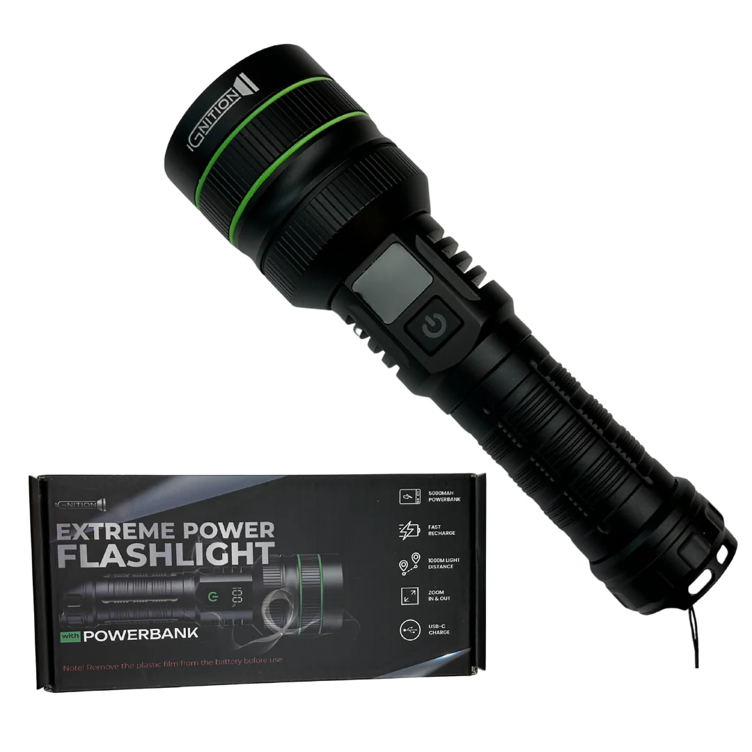 Extremt kraftig ficklampa med 10 000 lumen + powerbank - Ignition - Image 8