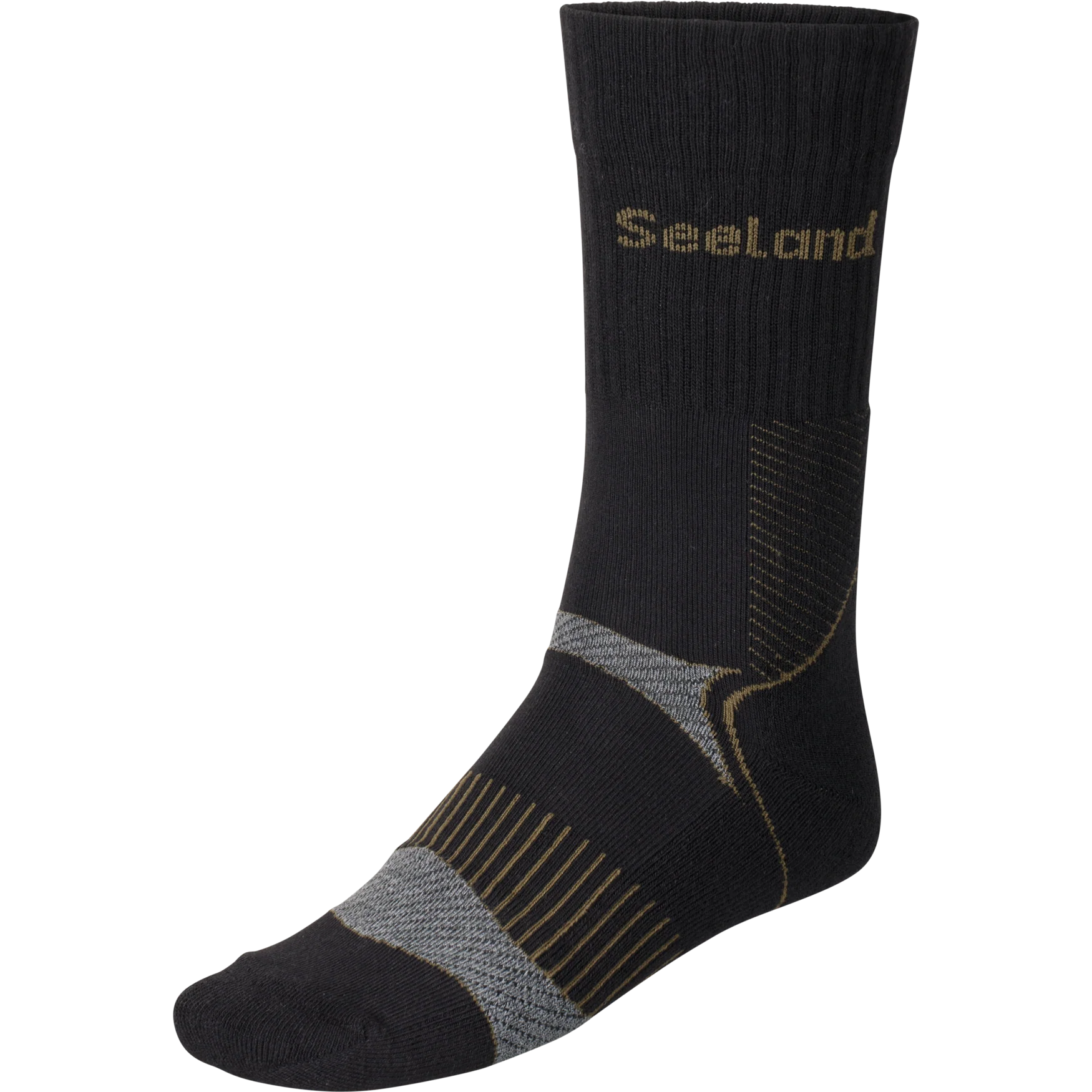 Field Coolmax-strumpor - 2Pack Svart/Mörk Grå - Seeland