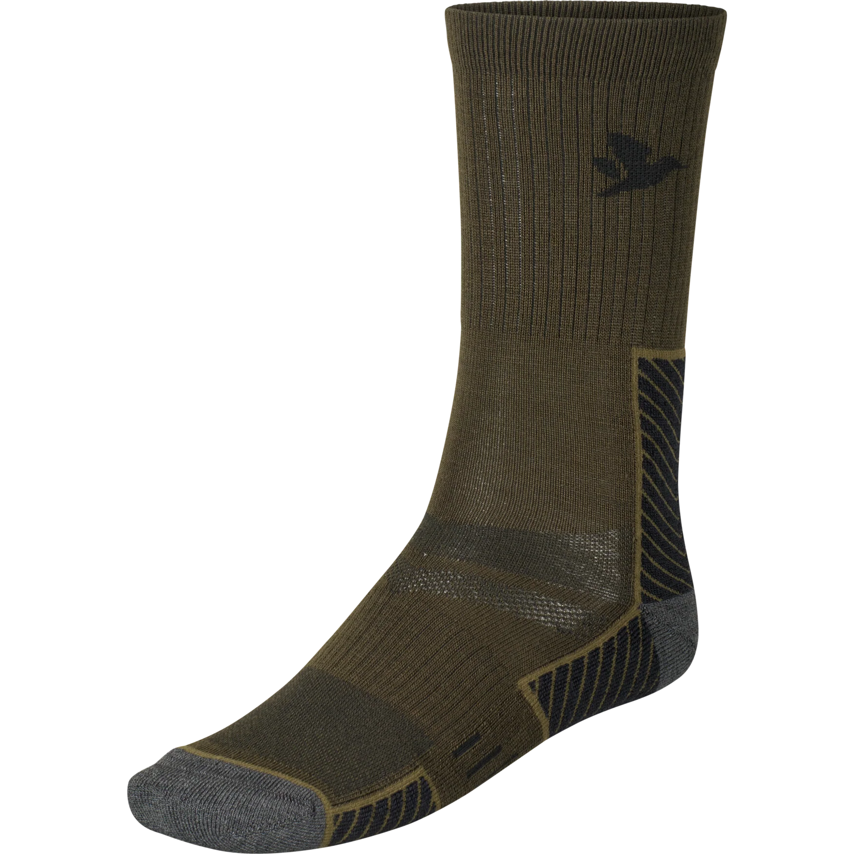 Field Merino-strumpor - 2-pack Pine Green/Military Olive - Seeland