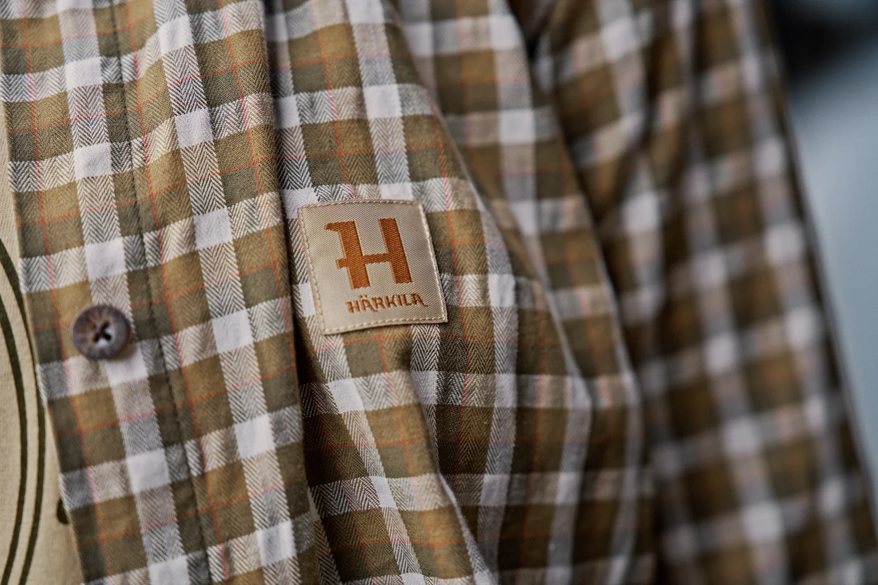 Fjäll L/S damsskjorta - Dark olive check - Härkila - Image 6