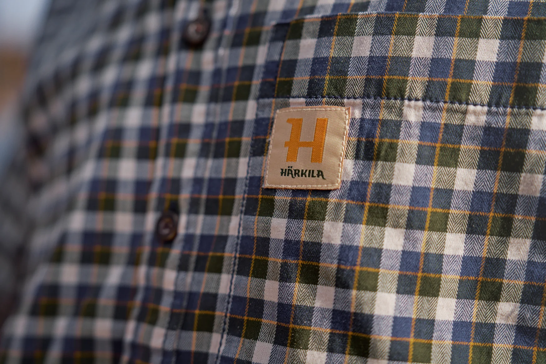 Fjell S/S-skjorta Naval Blue Check - Härkila - Image 4