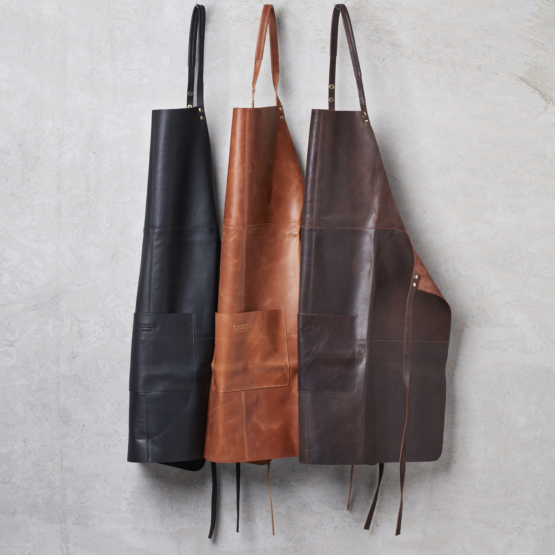 Förkläde i läder Cognac - Corium - Image 3