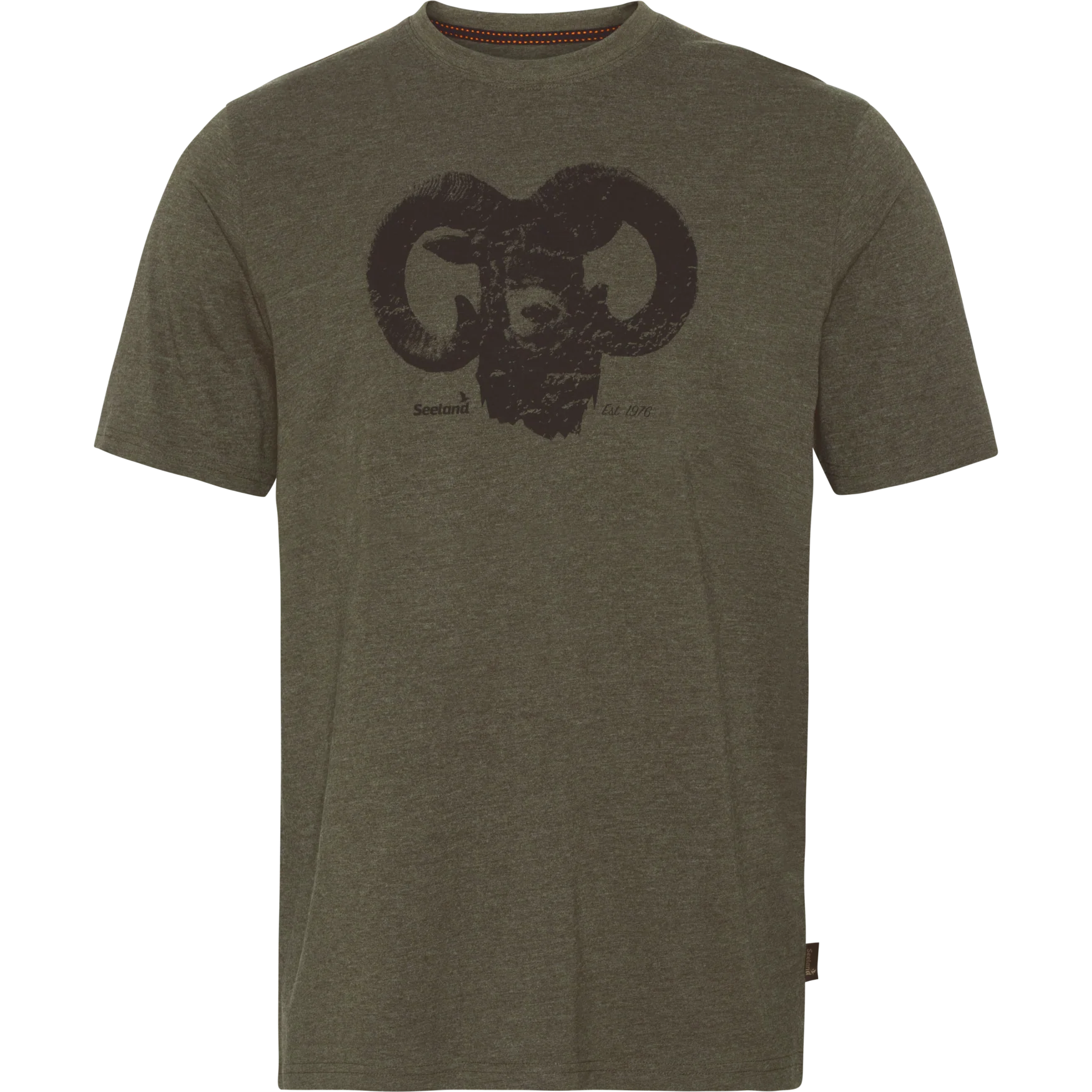 Frilufts-t-shirt Pine green melange - Seeland