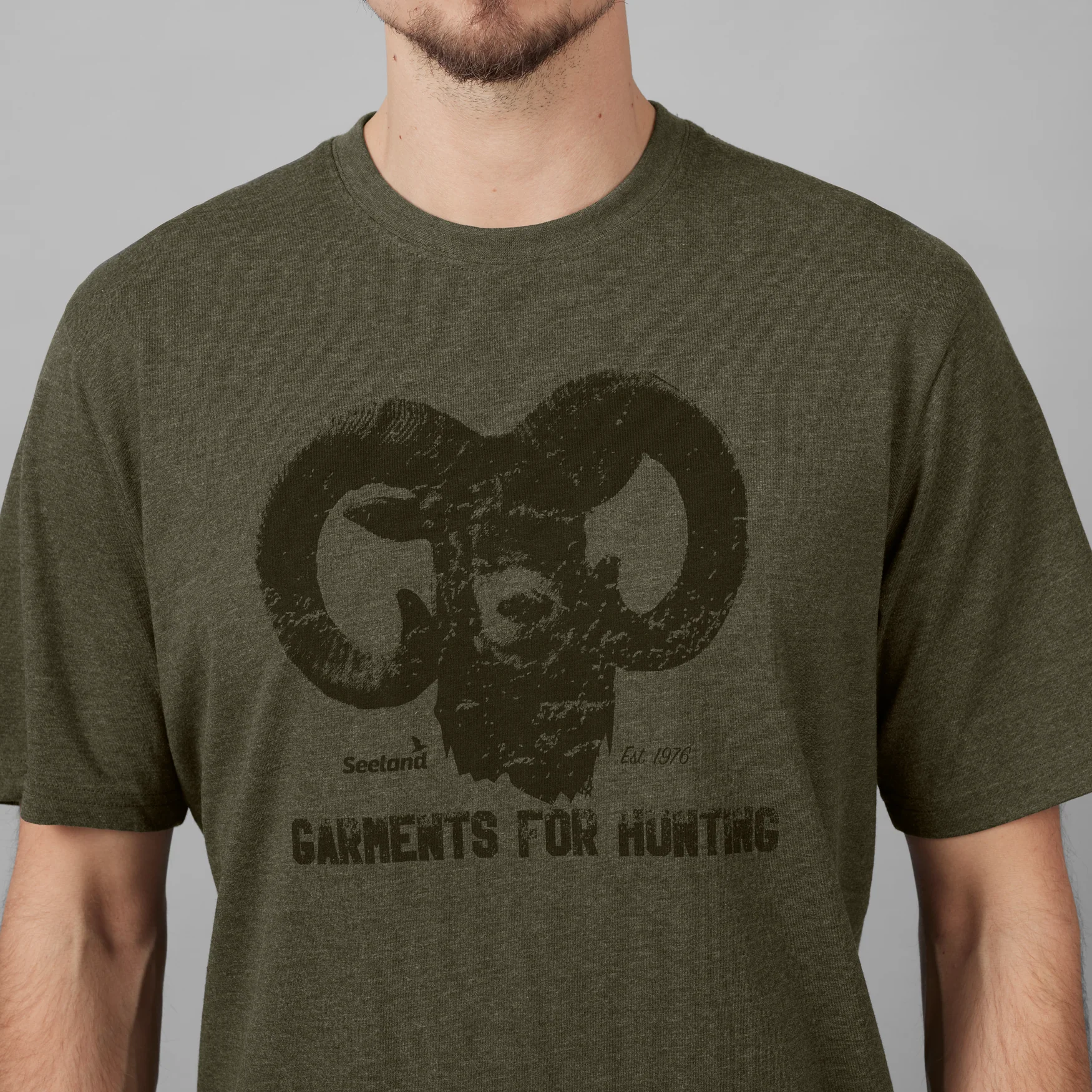 Frilufts-t-shirt Pine green melange - Seeland - Image 3
