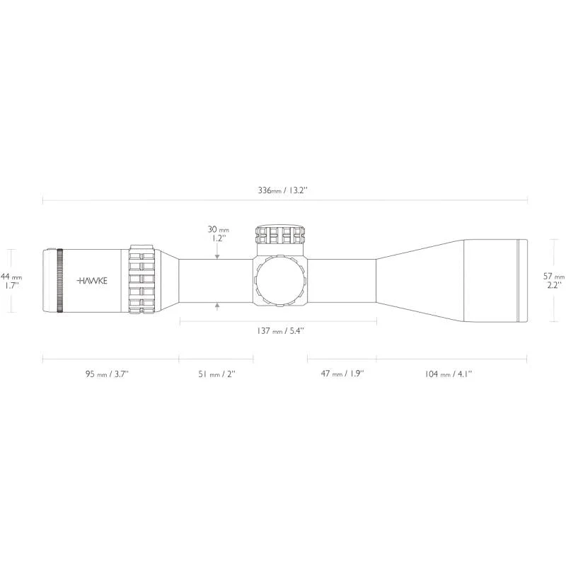 Frontier 30 FFP 4-20x50 FFP Mil Pro (20x) - Hawke - Image 4