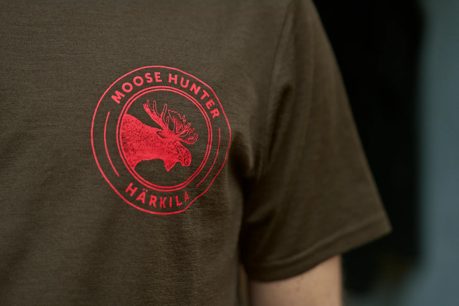 Game kortärmad t-shirt Willow green moose – Härkila - Image 5
