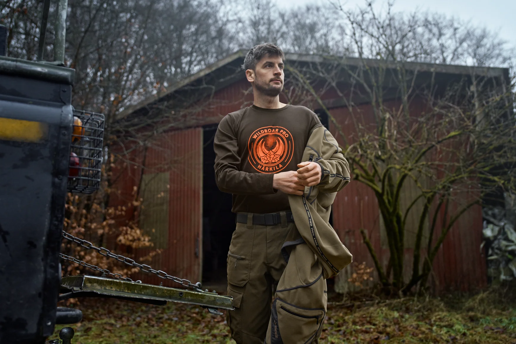 Game L/S T-shirt Shadow brown wildboar - Image 4