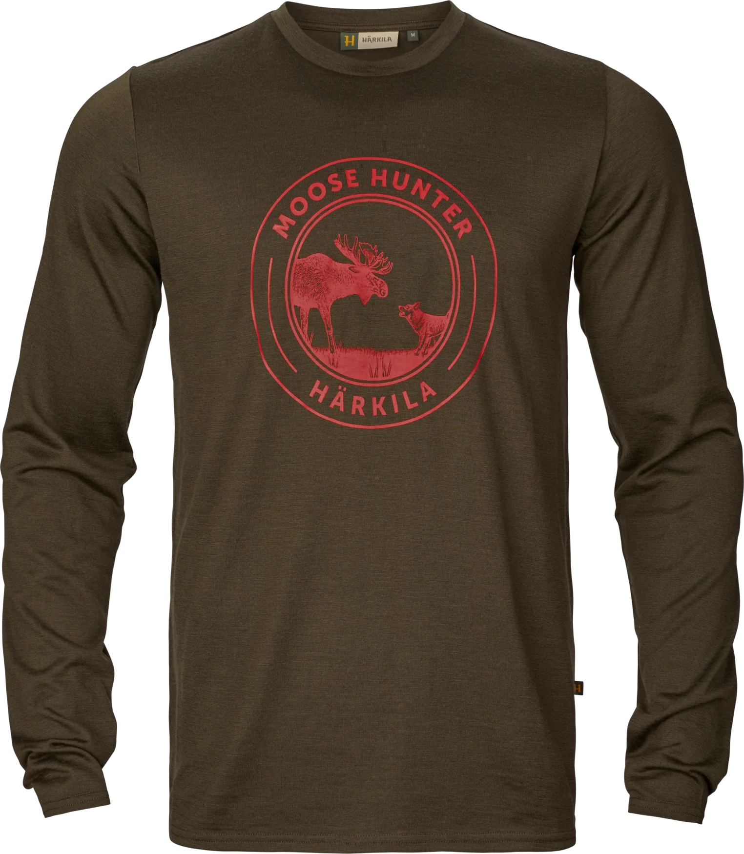 Game långärmad T-shirt Willow green moose