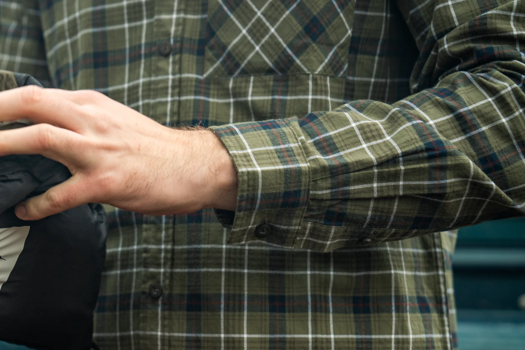 Glen flanellskjorta - Grape Leaf/Dark Navy Check – Seeland - Image 7