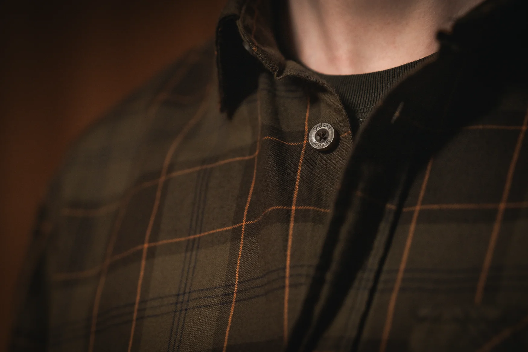 Glen Flanellskjorta - Pine Green/Dark Navy Check – Seeland - Image 8