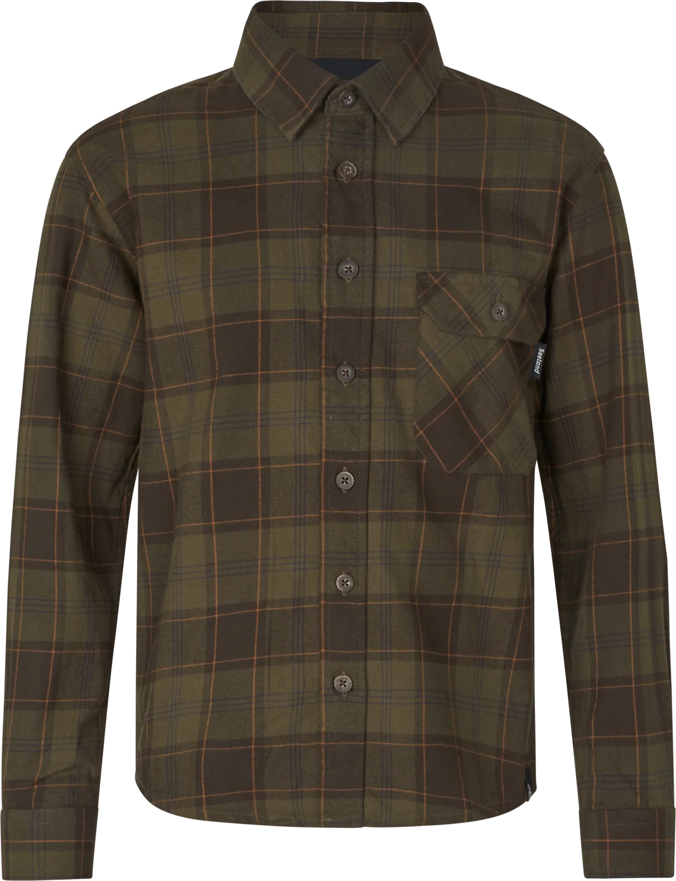 Glen Junior Flanellskjorta - Pine Green/Dark Navy Check – Seeland