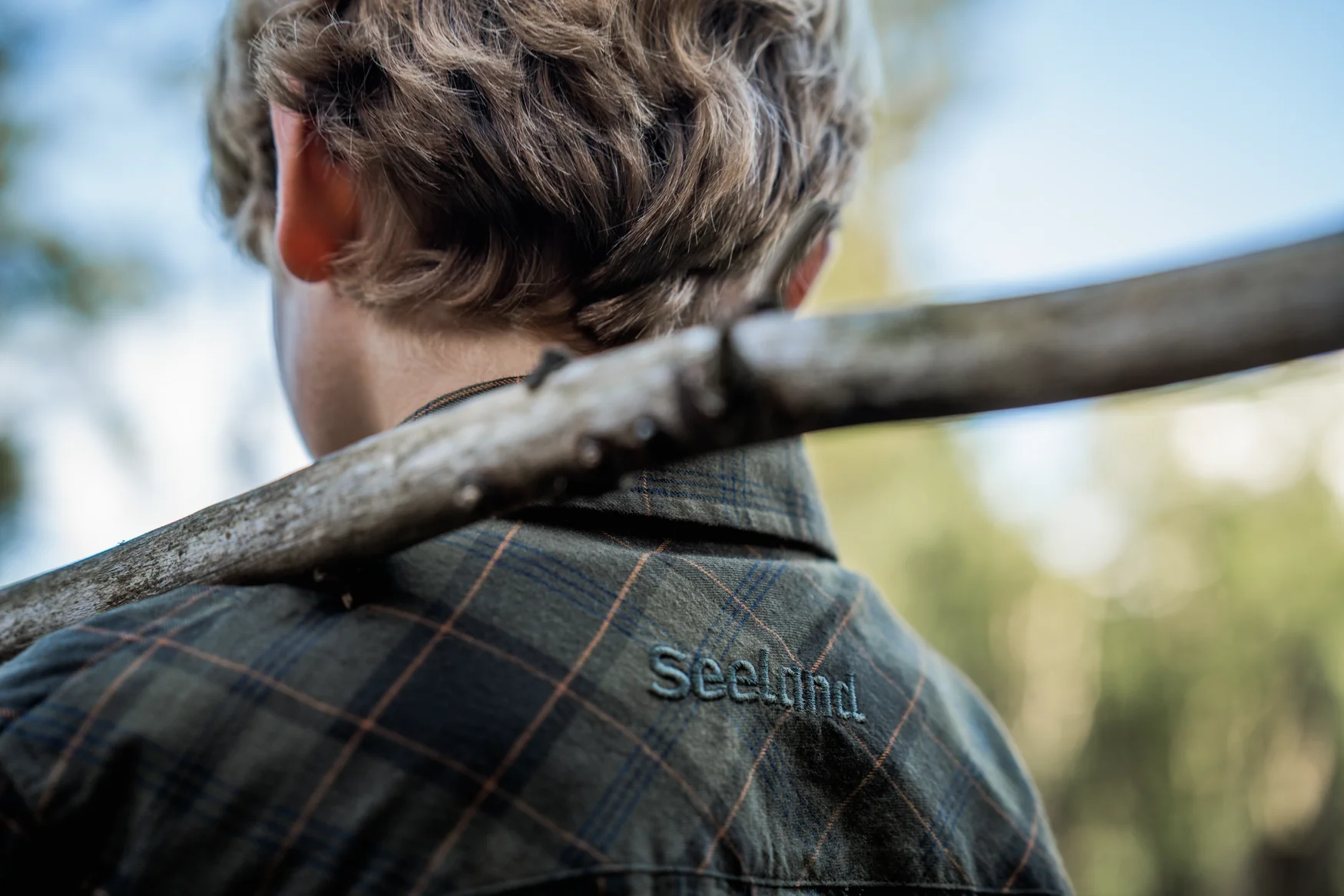 Glen Junior Flanellskjorta - Pine Green/Dark Navy Check – Seeland - Image 3