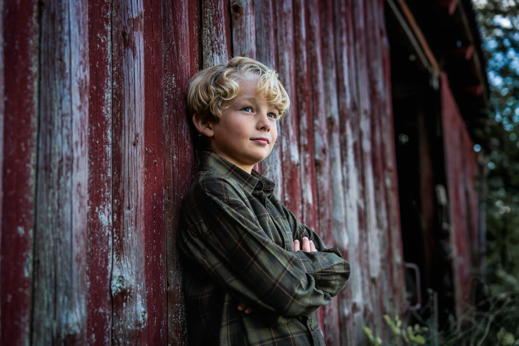 Glen Junior Flanellskjorta - Pine Green/Dark Navy Check – Seeland - Image 4