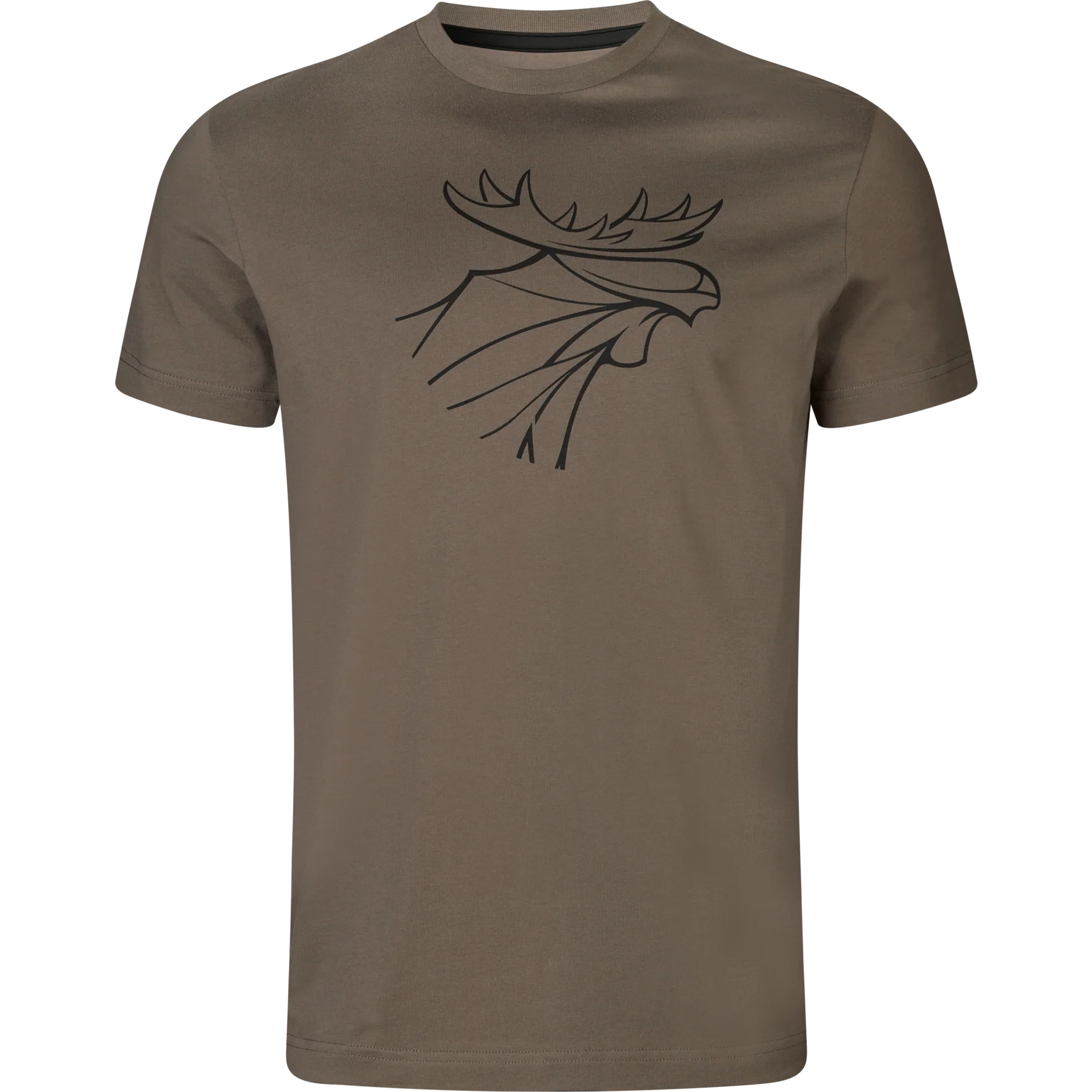 Grafisk T-shirt 2-pack Brown granite/Phantom - Härkila