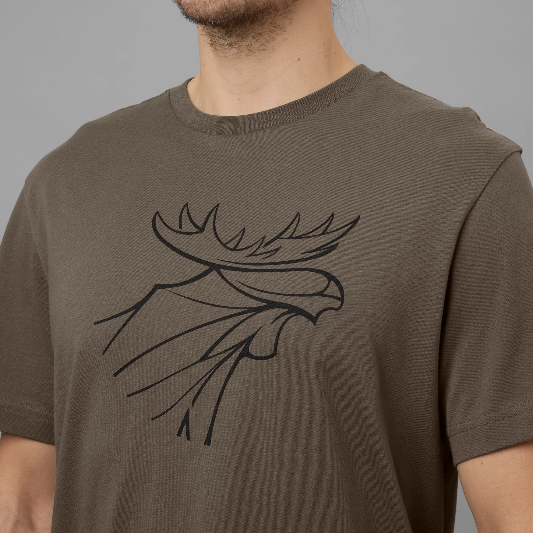 Grafisk T-shirt 2-pack Brown granite/Phantom - Härkila - Image 7
