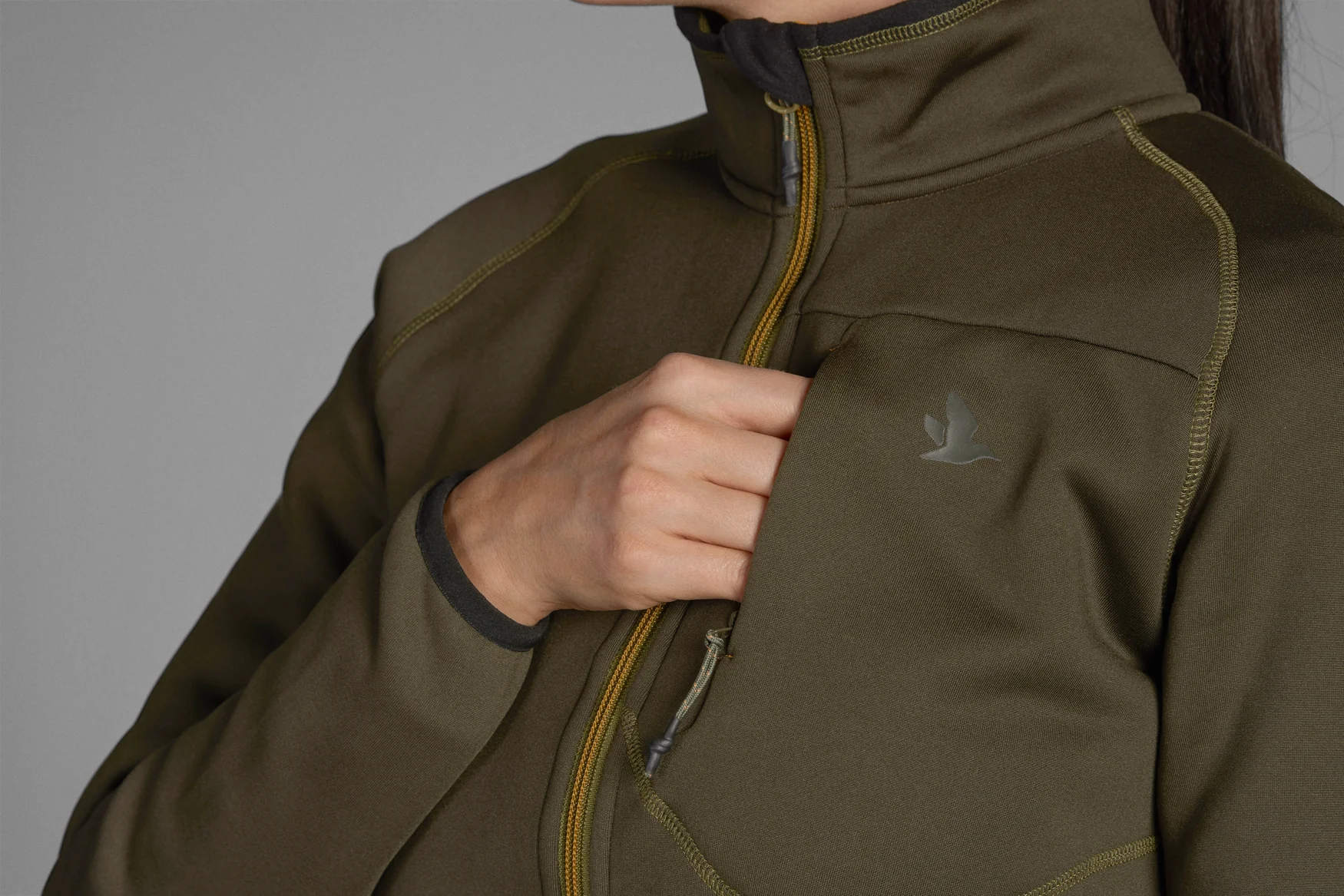 Hawker fleecejacka med hel dragkedja Dam Pine green - Seeland - Image 3
