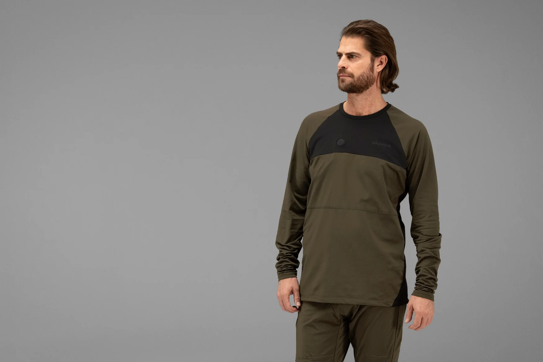 Heat L/S T-shirt Willow green/Svart - Härkila - Image 3