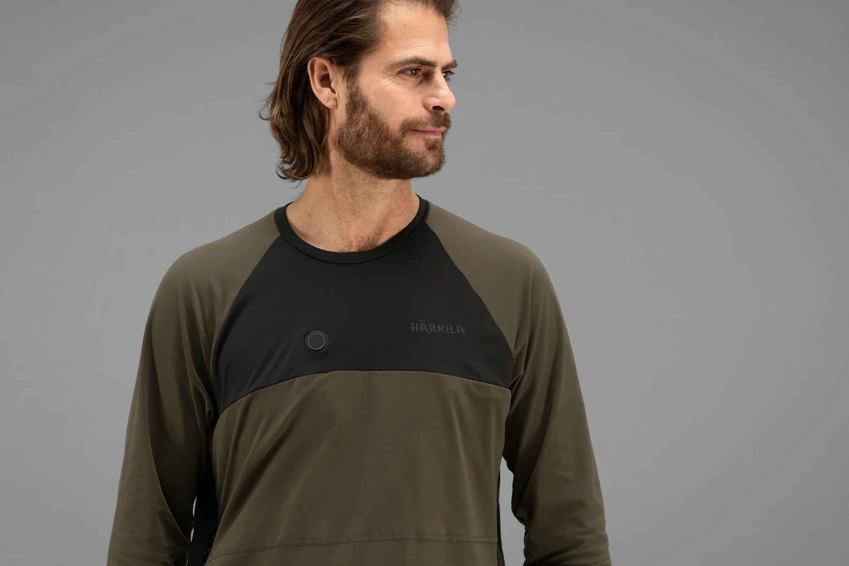 Heat L/S T-shirt Willow green/Svart - Härkila - Image 6
