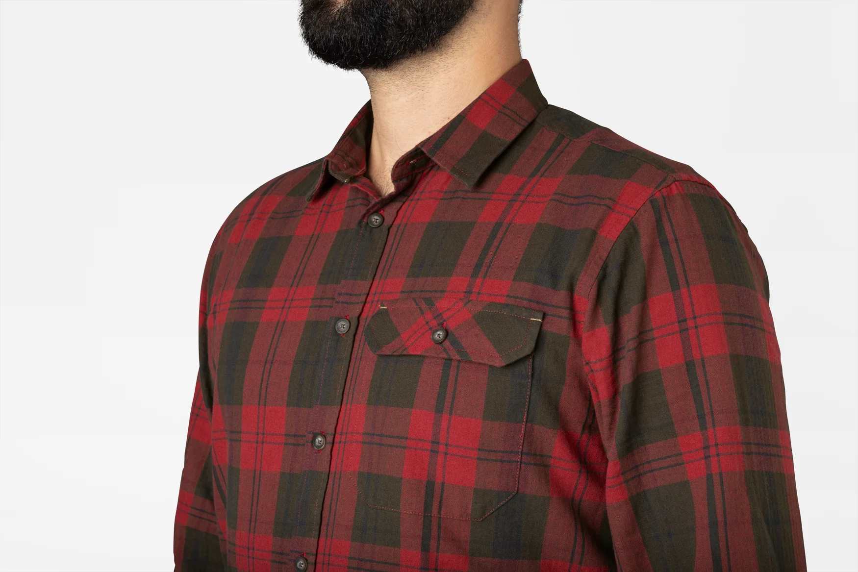 Highseat skjorta Red forest check - Seeland