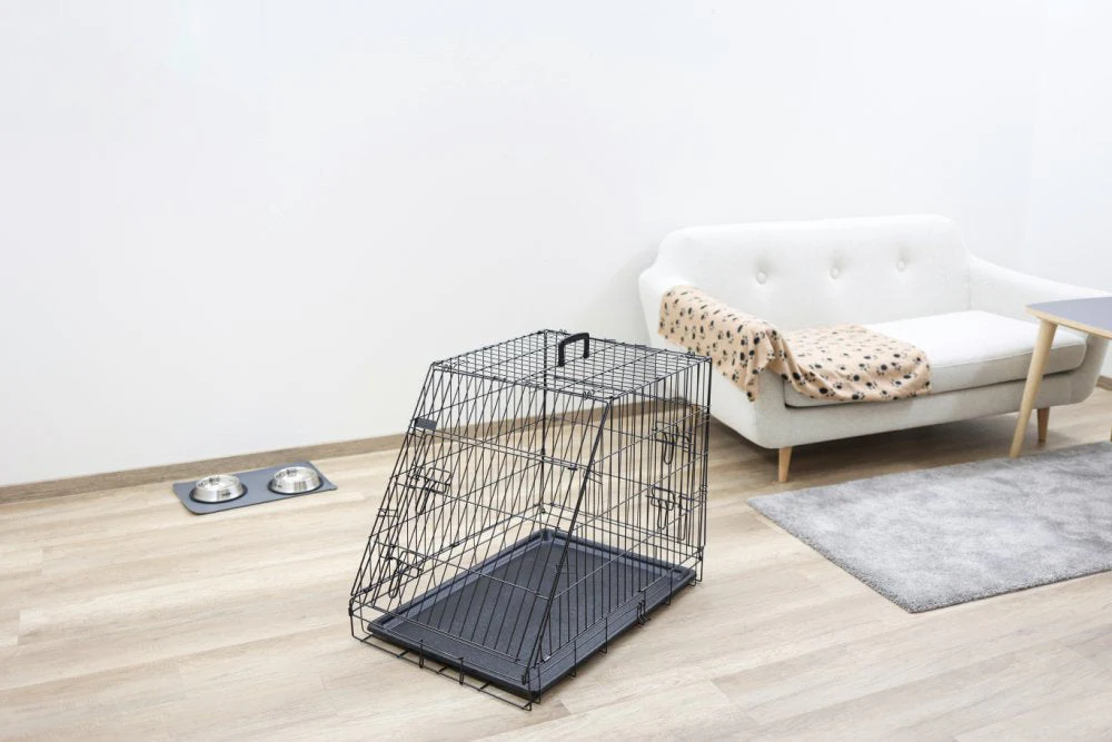 Hopfällbar hundbur i stål, sned - 63x48x57 cm – Kerbl - Image 4