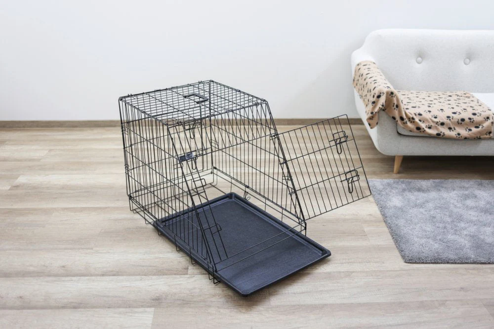Hopfällbar hundbur i stål, sned - 63x48x57 cm – Kerbl - Image 8