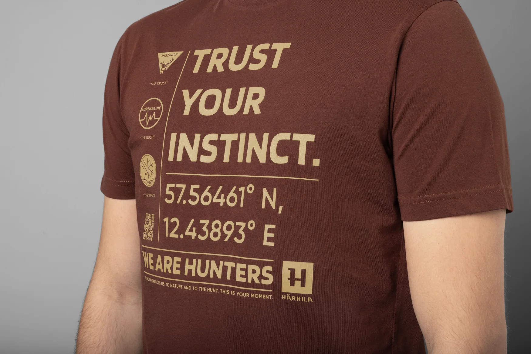 Instinct S/S T-shirt Burgundy - Härkila - Image 2