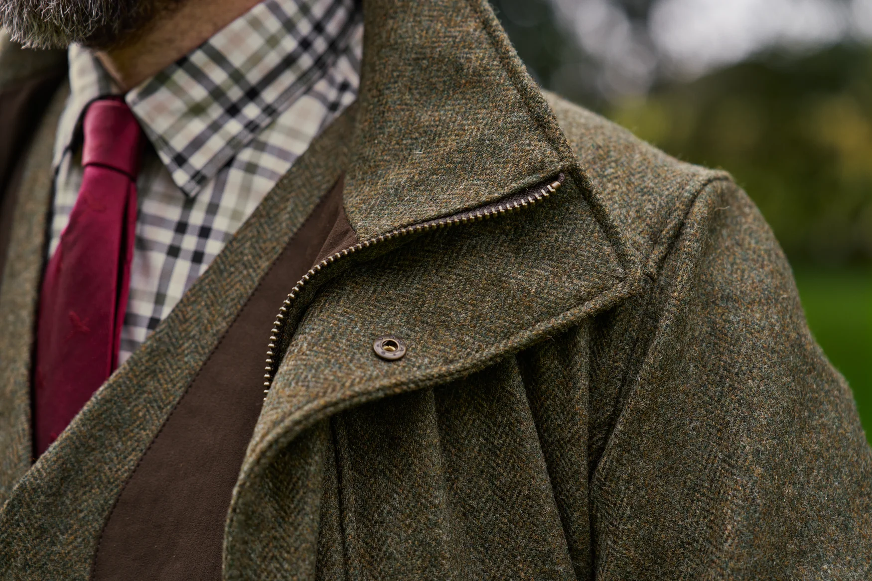 Jacka Forest green/Herringbone - Kenmore GTX – Härkila - Image 7