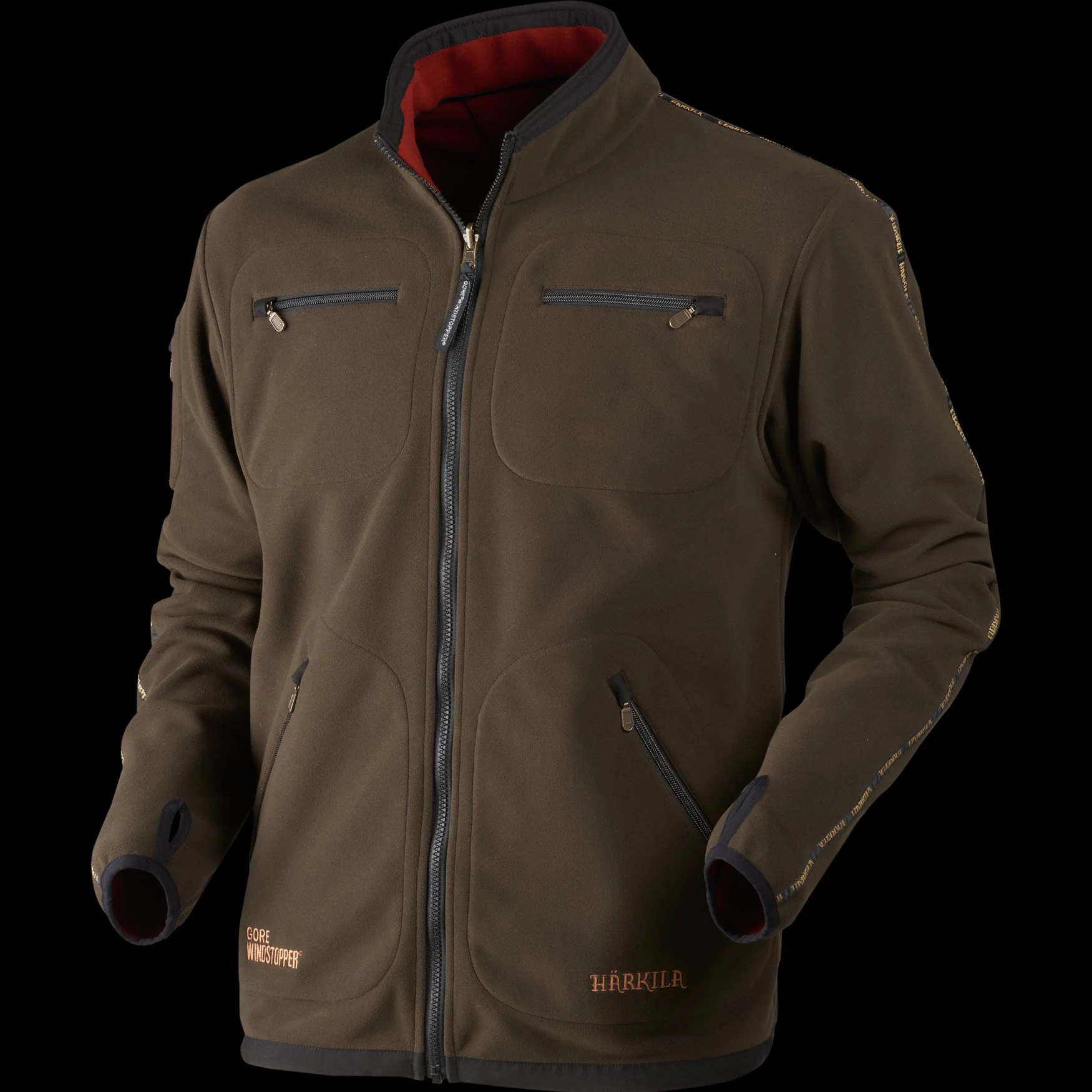 Kamko Fleecejacka - Burnt orange/Shadow brown - Härkila - Image 6