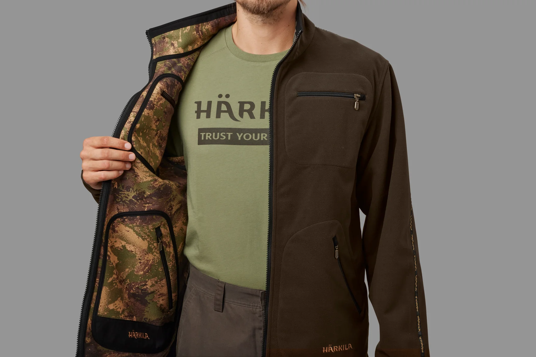 Kamko fleecejacka - Limited Edition Willow green/AXIS MSP®Forest - Härkila - Image 5