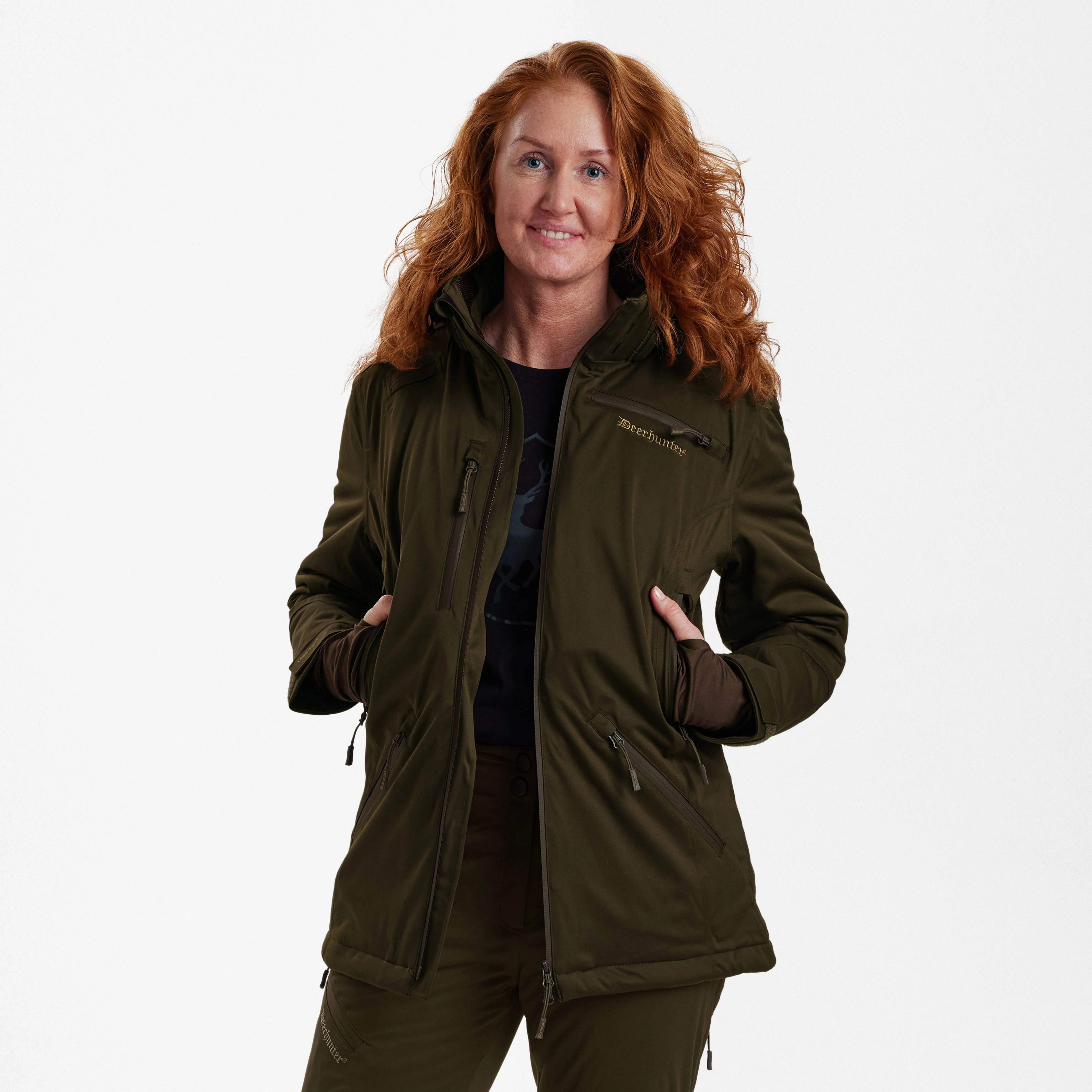 Lady Excape Winter Jacka Art Green - Deerhunter